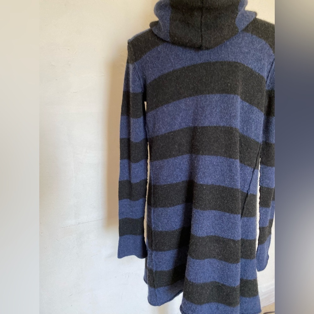 Vince Navy and Black Striped Cardigan wool alpaca & cashmere blended size s - Picture 9 of 10